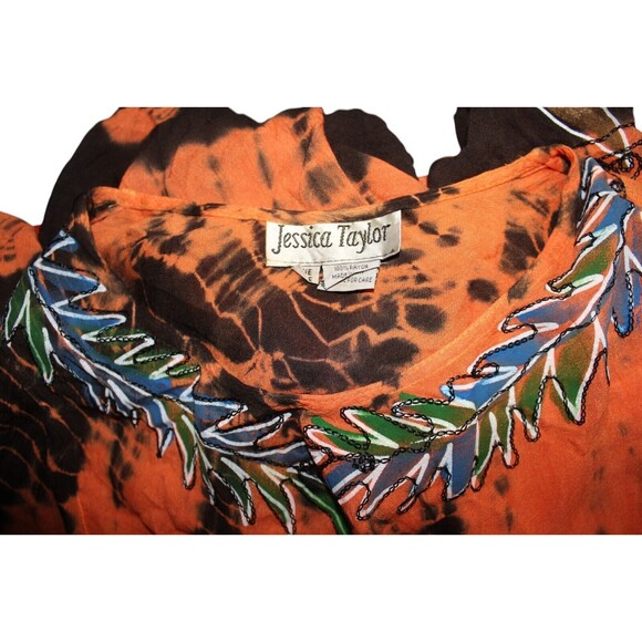 Jessica Taylor Swing Tunic One Size Boho Festival Colorful 3/4 Sleeves - Picture 6 of 6